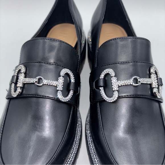 INC Brinniap Black Bling Ladies Loafer Shoes Size 10 New - Picture 6 of 8